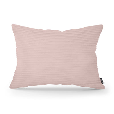 Wide Corduroy Decorative Cushion 40x55 cm, Vintage Style – Dusty Pink (POSO 52)