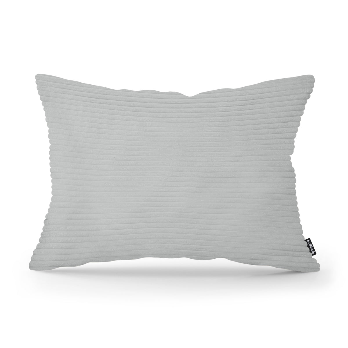 Wide Corduroy Decorative Cushion 40x55 cm, Vintage Style – Gray Bamboo (POSO 55)