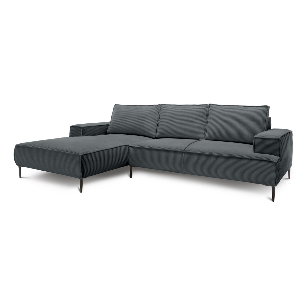 May 3 Seater Corner Sofa 275 cm, Modern Classic Style – Graphite Moss (POSO 60), Left-hand-side
