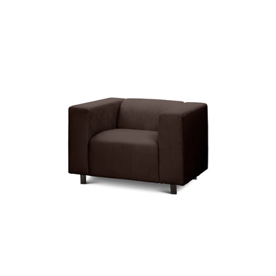 July Armchair 95 cm, Scandinavian Style – Dark Walnut (POSO 06)