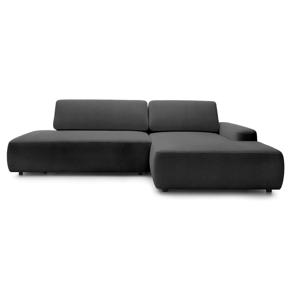 Bamby 4 Seater Corner Sofa Bed 125x210, Japandi Style – Right-hand, Ash Granite (RAVEN 13)