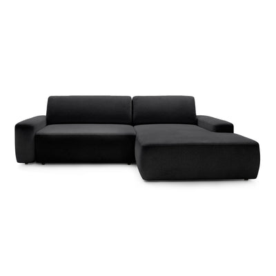 Bamby 3 Seater Corner Sofa Bed 125x210, Modern Style – Right-hand, Smoky Granite (RAVEN 15)