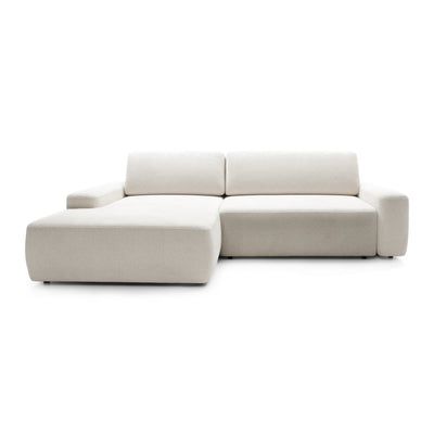Bamby 3 Seater Corner Sofa Bed 125x210, Modern Style – Left-hand, Linen Glow (RAVEN 24)