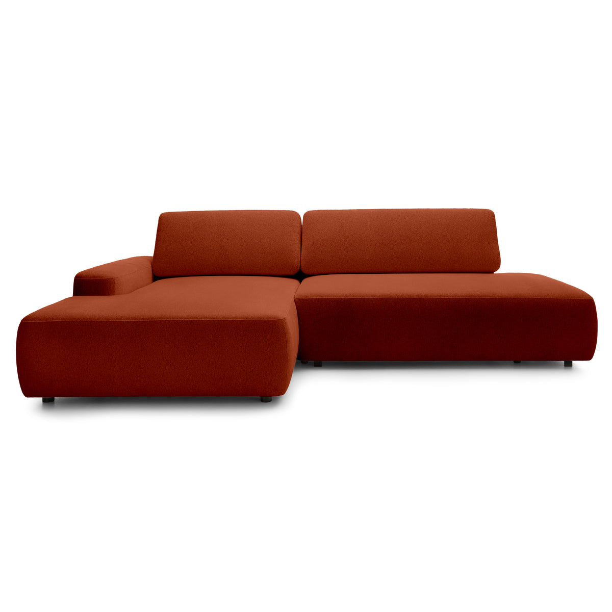 Bamby 4 Seater Corner Sofa Bed 125x210, Japandi Style – Left-hand, Antique Copper (RAVEN 44)