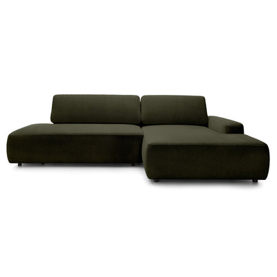 Bamby 4 Seater Corner Sofa Bed 125x210, Japandi Style – Right-hand, Roasted Coffee (RAVEN 78)