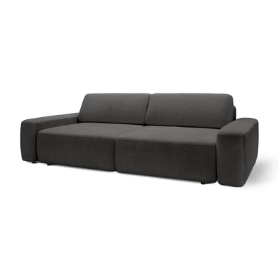 Bamby Sofa Bed 200x136 cm with Storage, DL Mechanism – Black Velvet (RAVEN 07)