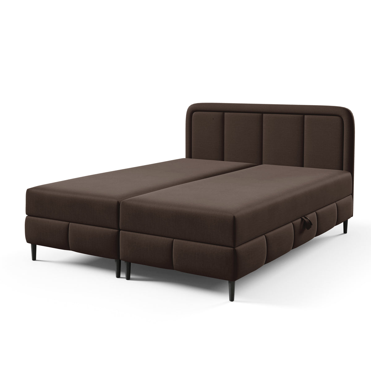 Pole Continental Divan Bed with Storage – Espresso Brown (ROUGE 06), 200