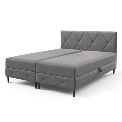 Wianec Continental Divan Bed with Storage, Classic Style – Smoky Ash (ROUGE 16), 200