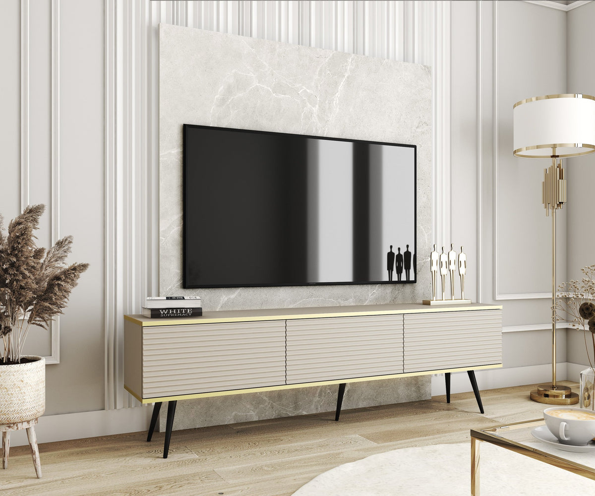 Meva TV Unit 175x30 with Gold Accents – photo 6