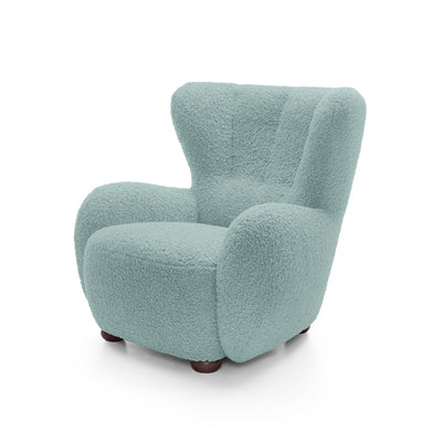 Tedi Armchair 88 cm, Scandinavian Style – Sea Patina (ROLF 16), Walnut