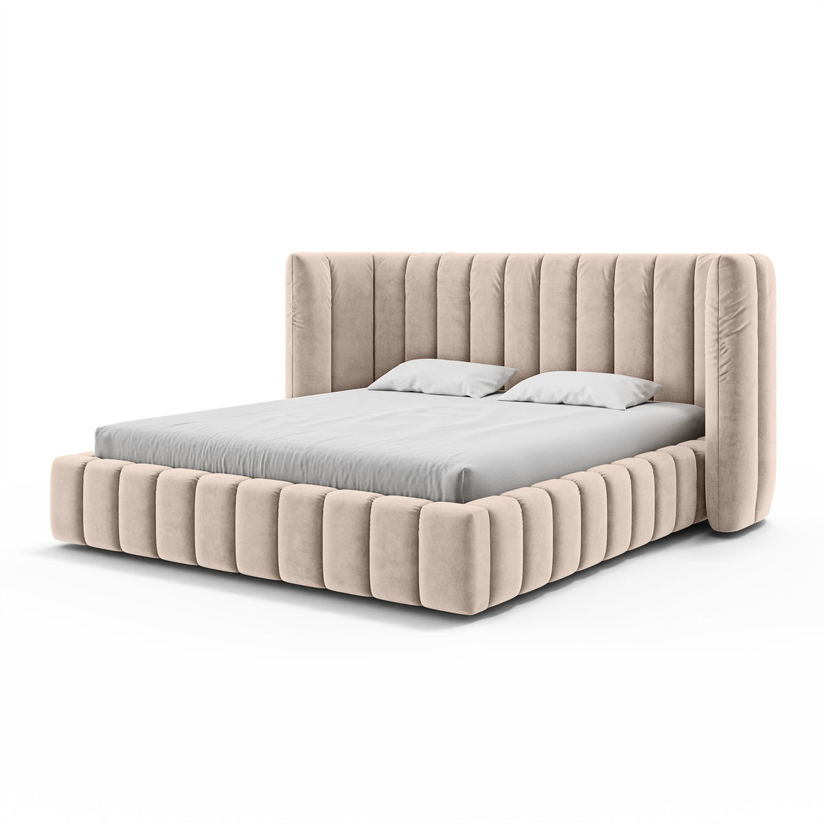 Gianda Upholstered Ottoman Bed with Vertical Tufting and Storage, Modern Soft Style – photo 18