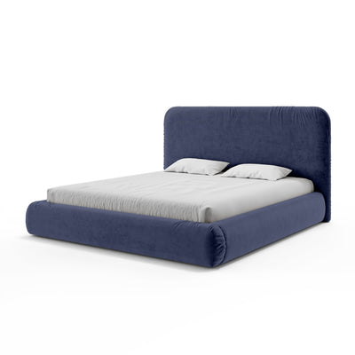Paries Upholstered Ottoman Bed with Storage, Modern Organic Style – 180x200, Ink Stone (SALVADOR 05)