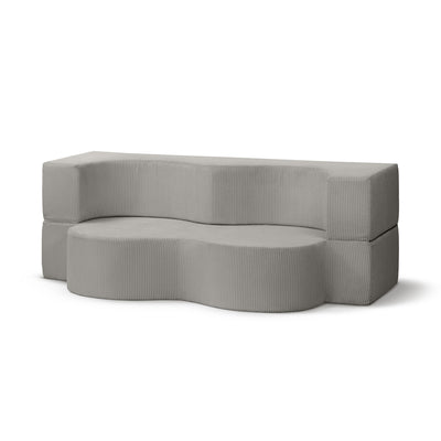 Kamelia Freestanding Foam Sofa Bed 200 cm, Japandi Style – Ash White (POSO 110)