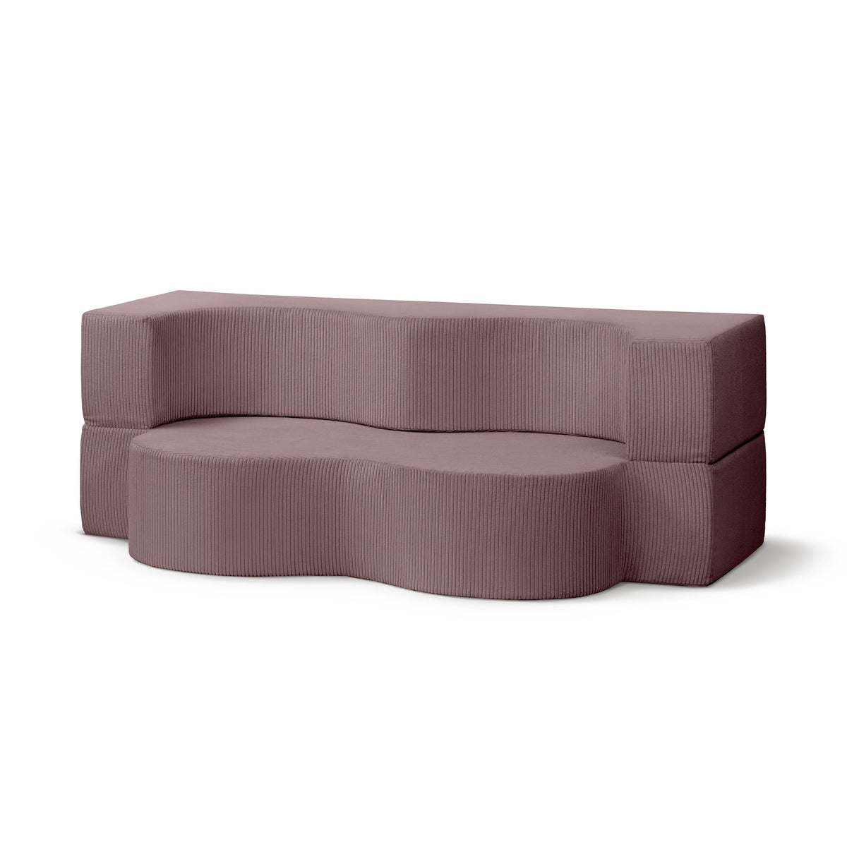 Kamelia Freestanding Foam Sofa Bed 200 cm, Japandi Style – Dusty Rose Brown (POSO 130)