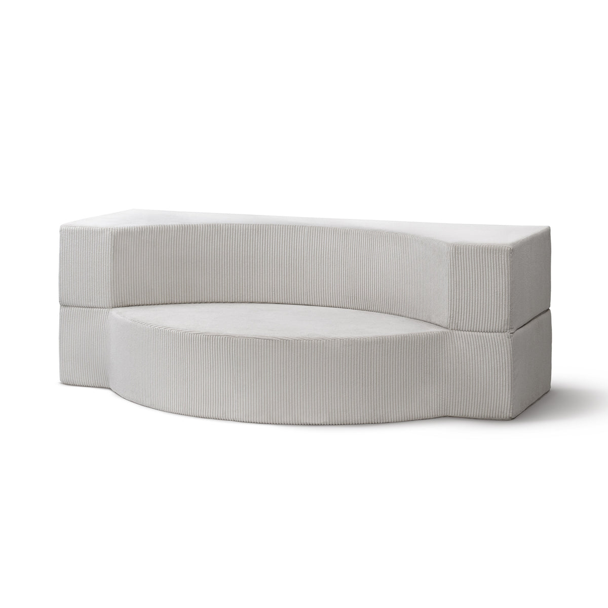 Lunaria Modular Foam Sofa Bed 200 cm, Japandi Style – Linen Cream (POSO 100)