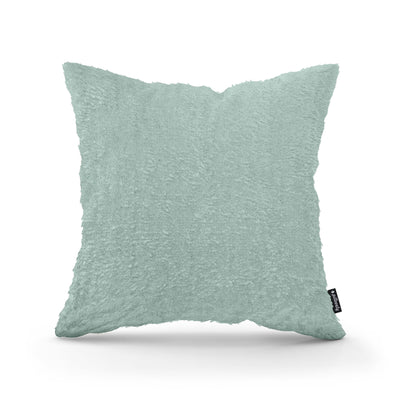 Plush Decorative Cushion 45x45 cm, Glamour Style – 100% PES Plush, Soft Texture – Pastel Green (SORRISO 08)