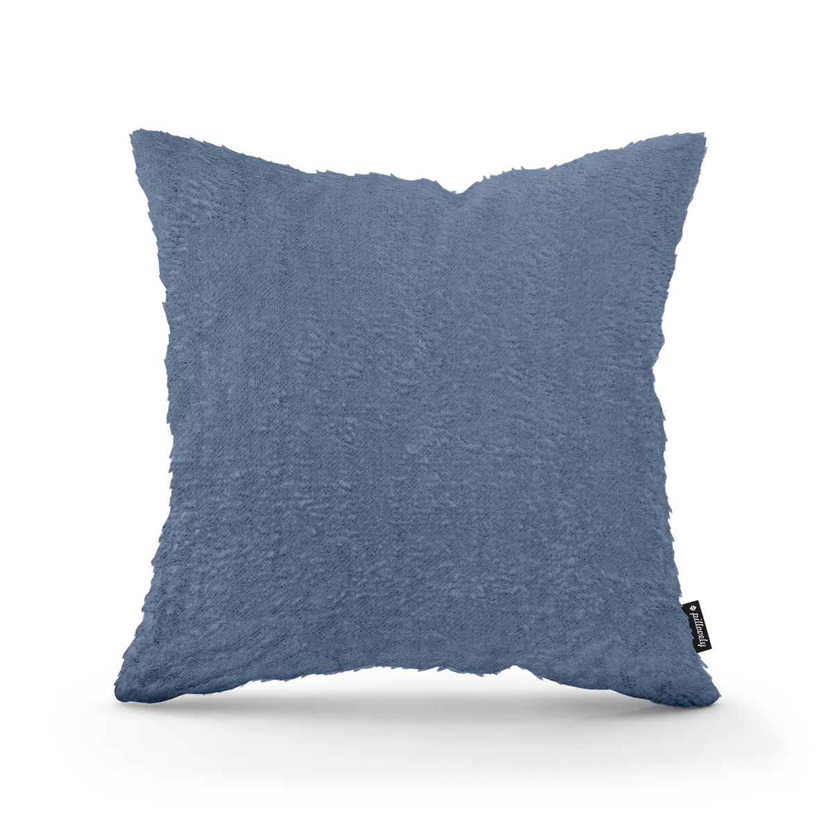 Plush Decorative Cushion 45x45 cm, Glamour Style – 100% PES Plush, Soft Texture – Steel Blue (SORRISO 14)