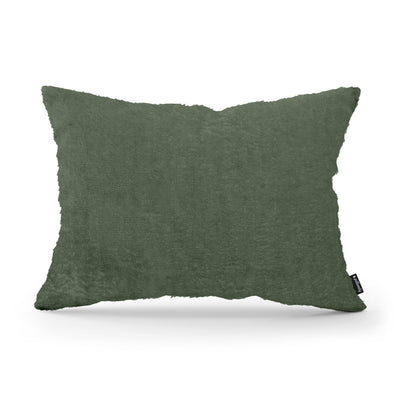 Plush Decorative Cushion 40x55 cm, Glamour Style – Green Graphite (SORRISO 26)