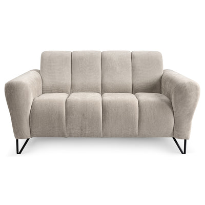 Nellia 2 Seater Sofa for Living Room, Soft Style, Storm Fabric – front view