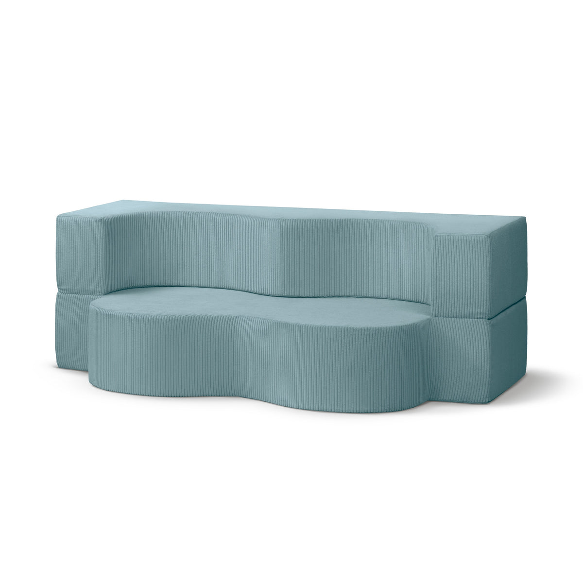 Kamelia Freestanding Foam Sofa Bed 200 cm, Japandi Style – Cold Mint (POSO 26)