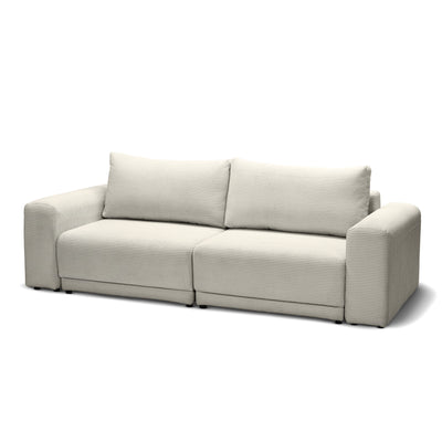 Zoria Sofa Bed 145 × 203 with Storage, Modern Style – Ivory (POSO 105)