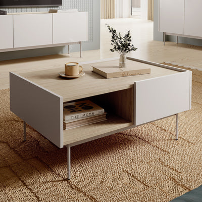 Bema Coffee Table 97x45 cm in Modern Style with Drawer and Shelf – photo 2