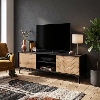 Nirwana TV Unit / TV Stand 154x50, Modern Style – in a room setting
