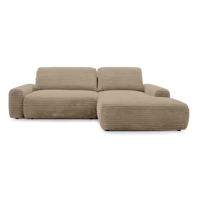 Dori Corner Sofa Bed with Storage 125x200, Modern Style – Right-sided, Olive Copper (TILIA 11)