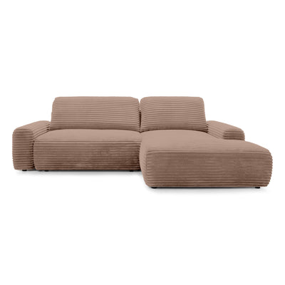 Dori Corner Sofa Bed with Storage 125x200, Modern Style – Right-sided, Sunny Clay (TILIA 17)