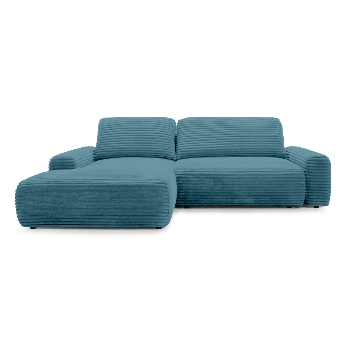 Dori Corner Sofa Bed with Storage 125x200, Modern Style – Left-sided, Deep Water (TILIA 75)