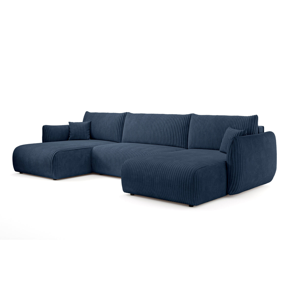 Alloro U Shaped Corner Sofa Bed with Storage, Sleeping Area 145x302 – Inky Depth (TILIA 77)