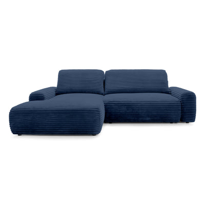 Dori Corner Sofa Bed with Storage 125x200, Modern Style – Left-sided, Inky Depth (TILIA 77)