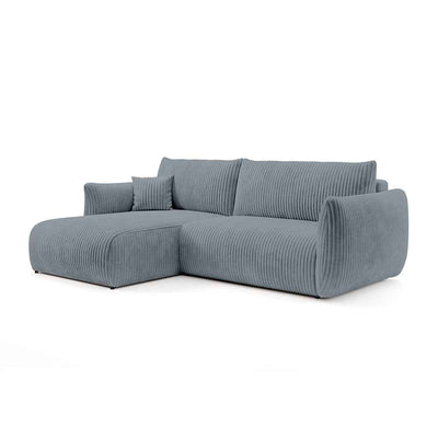Alloro Corner Sofa Bed 257 cm, Modern Style – Left-sided, Morning Graphite (TILIA 85)