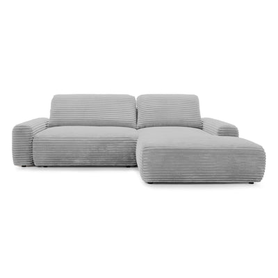 Dori Corner Sofa Bed with Storage 125x200, Modern Style – Right-sided, Rainy Morning (TILIA 86)