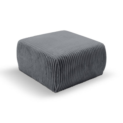 Alloro Upholstered Pouffe 82x41, Vintage Style – Gray Horizon (TILIA 90)