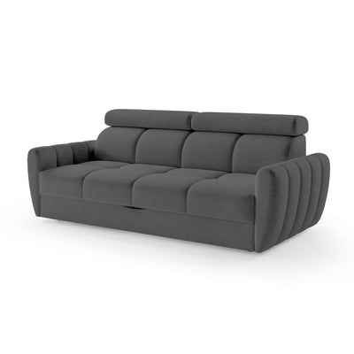 Franec 3 Seater Sofa Bed 227 cm, Minimalist Style – Basalt Ash (CLOUD 84)