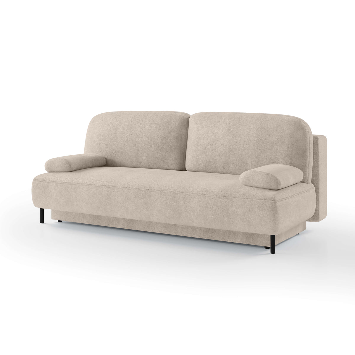 Tola 2 Seater Sofa Bed 140x200 with Storage, Modern Style – Creamy Fluff (PERFECT HARMONY 02)