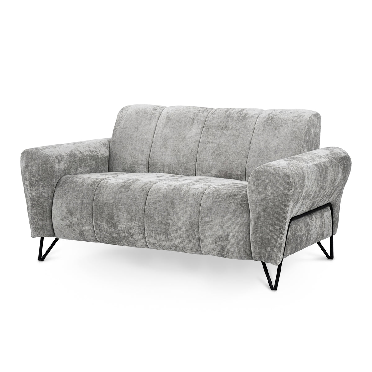 Nellia 2 Seater Sofa for Small Spaces, Vega Fabric – Pearl Mist (VEGA 12)