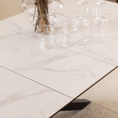Lorrins Large Extendable Dining Table 200–240x76 cm, Modern Style – in a room setting
