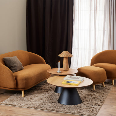 Talin Round Coffee Table Ø65 cm, Soft Loft Style – in a room setting