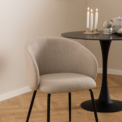 Delmo Set of Two Dining Chairs, Modern Style – in a room setting