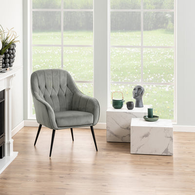 Quadrato Set of Two Coffee Tables, Modern Organic Style – in a room setting