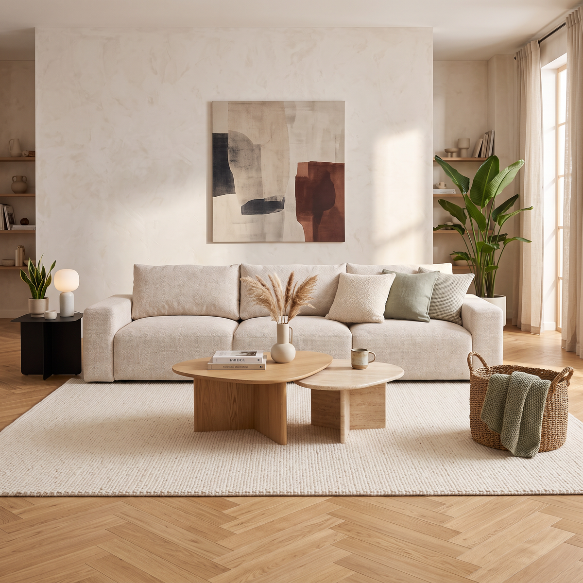 Modulaire bank van 361 cm voor 6 personen in moderne stijl | Iskeli Plus