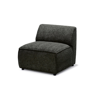 BRICK Modular Corner Sofa – Module S, Left, Graphite Brown (BELLA 25)