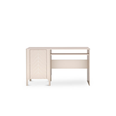 Bureau EKLIPSO 135x78 met afsluitbare kast in moderne stijl, kleur Kasjmier - vooraanzicht | Pillovely