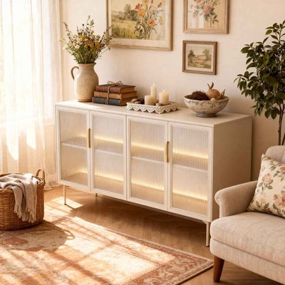 Lummer Sideboard with Doors 181x83, Elegant Style – in a room setting