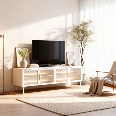 Lummer TV Unit / TV Stand 181x62, Modern Style – in a room setting