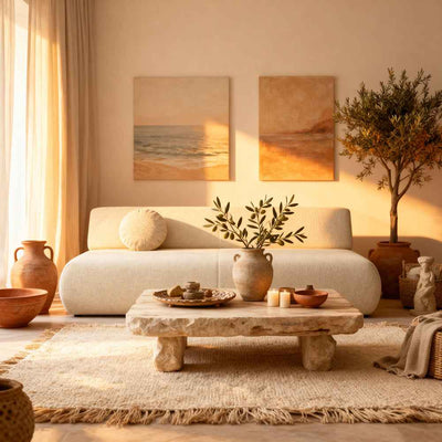 Puentro Sofa Bed 140x200 with Storage, Modern Style – in a room setting