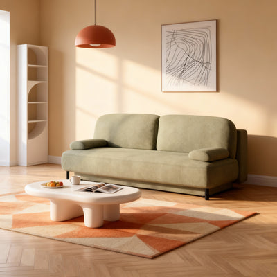 Tola 2 Seater Sofa Bed 140x200 with Storage, Modern Style – in a room setting