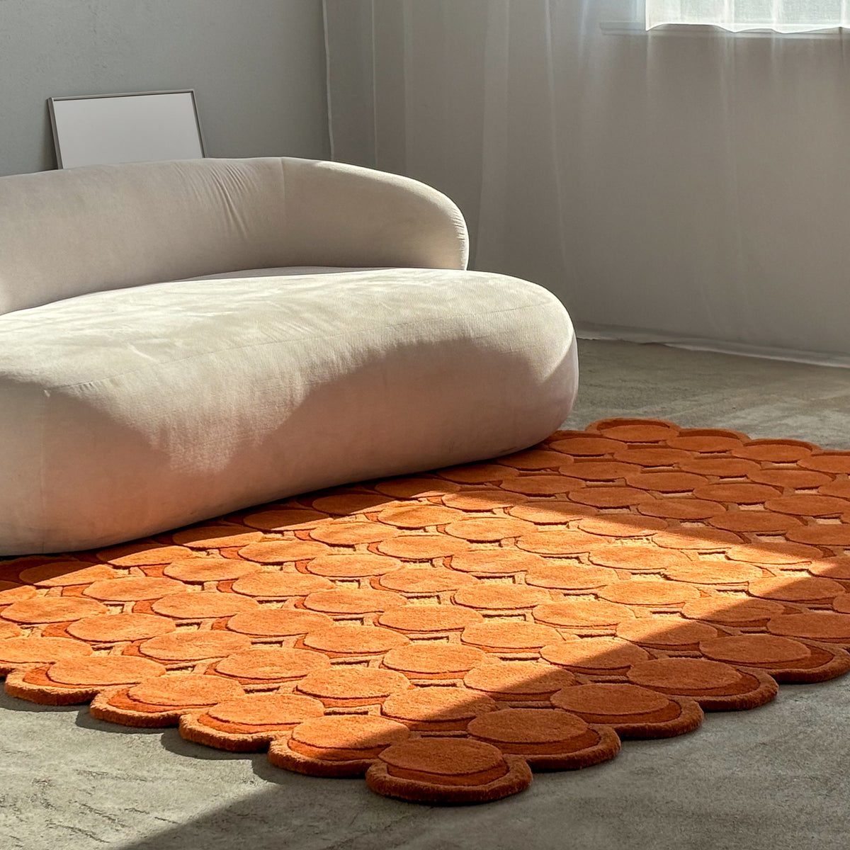 Pelli-tapijt met een geometrisch driedimensionaal patroon in glamourstijl – foto 2
